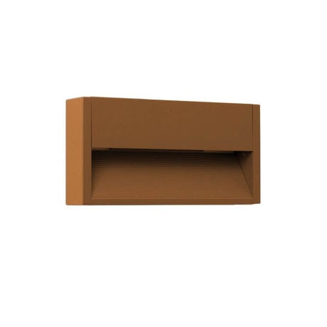 Grada-2 LED Außenwandleuchte IP54 in braunem Aluminium, ideal für Terrassen und Gärten.