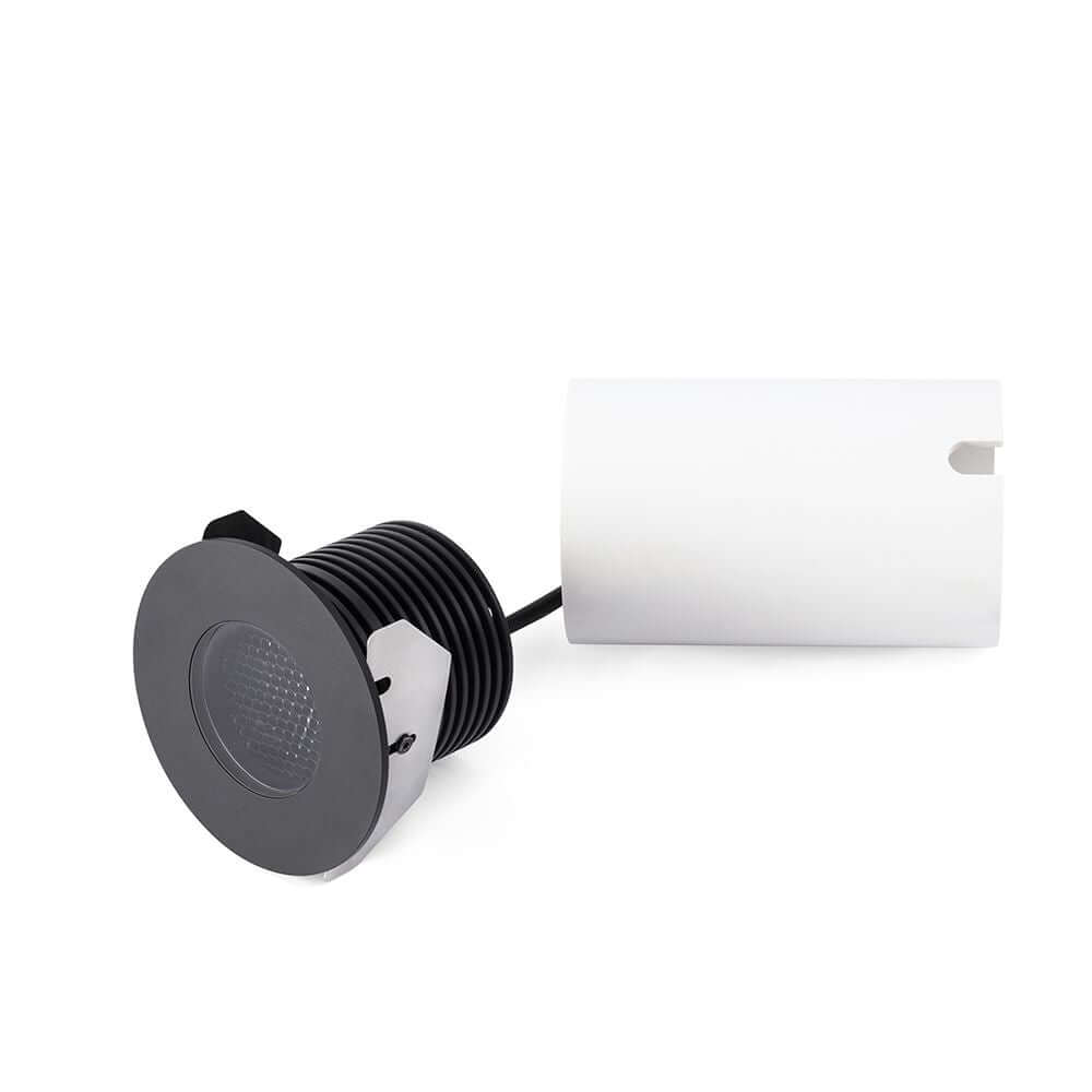 Grund Edelstahl LED Bodeneinbaustrahler 13W IP67 Schwarz für Gehwege und Außenbereiche