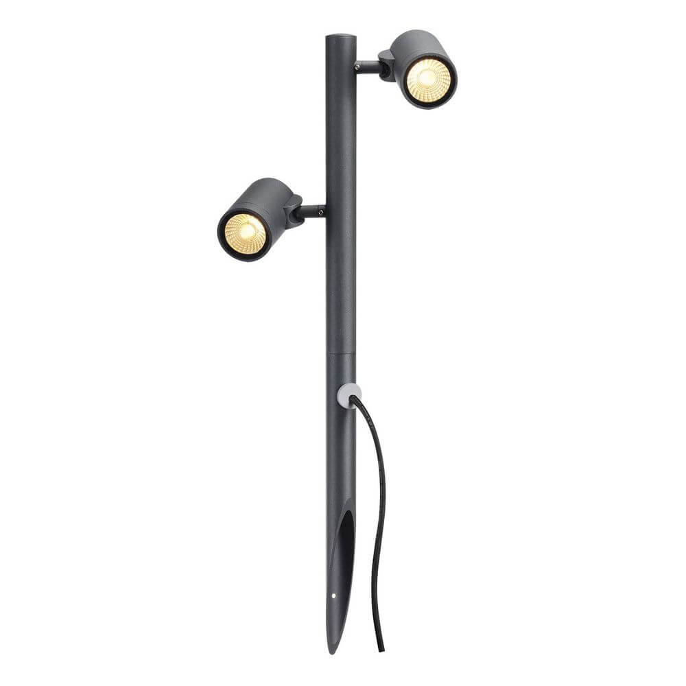 Gunnsy LED Leuchtenkopf Double Spot Anthrazit 8W 3000K mit zwei dimmbaren LED-Lampen für Außenbereiche