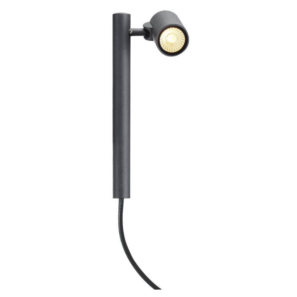 Gunnsy LED Leuchtenkopf Single Spot Anthrazit 8W 3000K mit warmweißer LED für Außenbereich, IP55 geschützter Strahler.