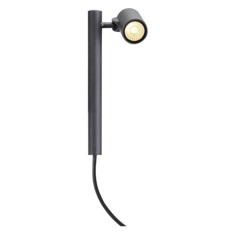 Tête de luminaire Gunnsy LED Single Spot anthracite 8W 3000K avec LED blanc chaud pour l’extérieur, projecteur protégé IP55.