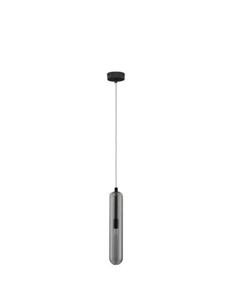 Lampada a ciondolo gustave nero, fumo