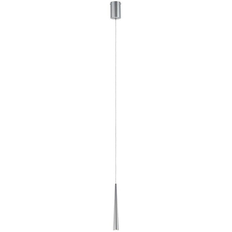 Gutta Pendelleuchte LED 1x7W Alu-Gebürstet mit schickem, schlichten Design und einstellbarem Textilkabel.