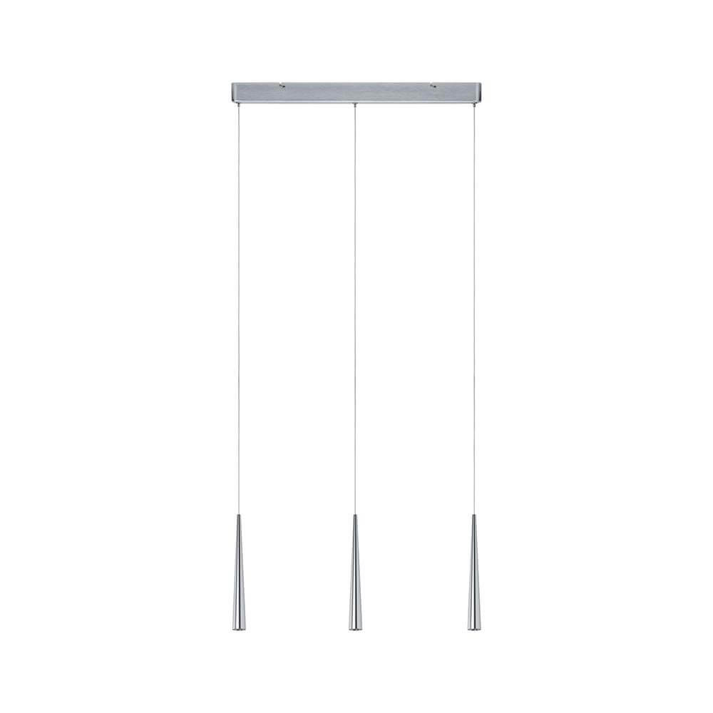 Gutta Pendelleuchte LED 3x7W Alu-Gebürstet mit individuellem Design und einstellbarer Pendellänge.