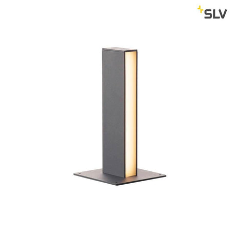 H-Pol Wege- & Standleuchte Zweiflammig LED 3000K Anthrazit 36cm mit indirekter Abstrahlungen und modernem Design.
