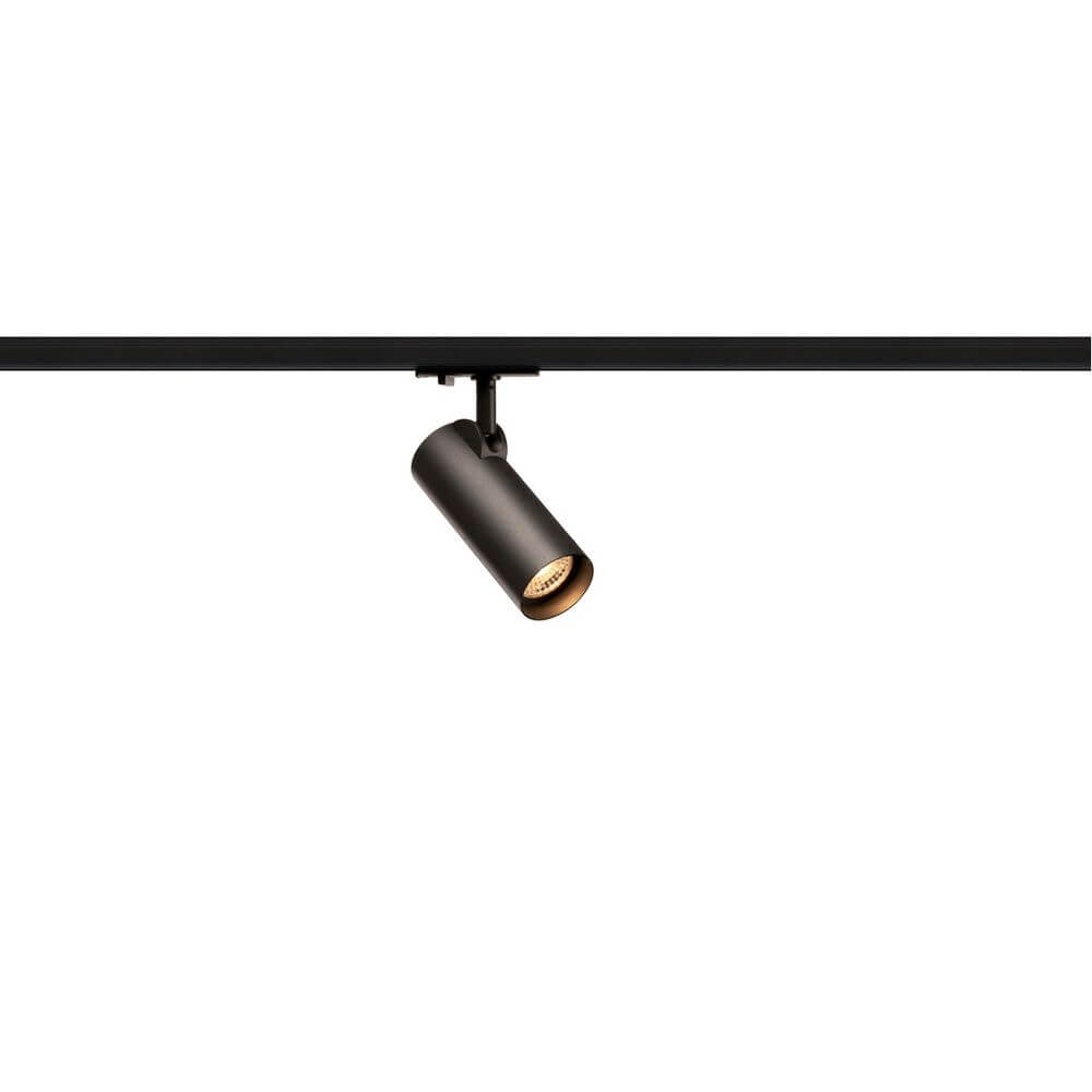 LED Strahler Helia 50 für 1-Phasen Stromschiene 3000K Schwarz, dreh- und schwenkbarer Aluminium-Spot.