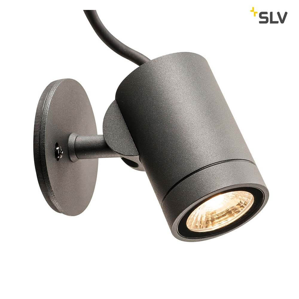 Helia LED Spot Outdoor Strahler 3000K 35° Anthrazit IP55, moderne Außenleuchte in Anthrazit mit dimmbarem LED.