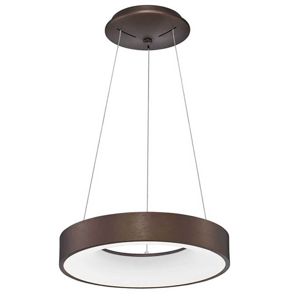 LED-Hängelampe Rando Thin Ø 38cm Coffee mit modernem Design aus Aluminium und Acryl.