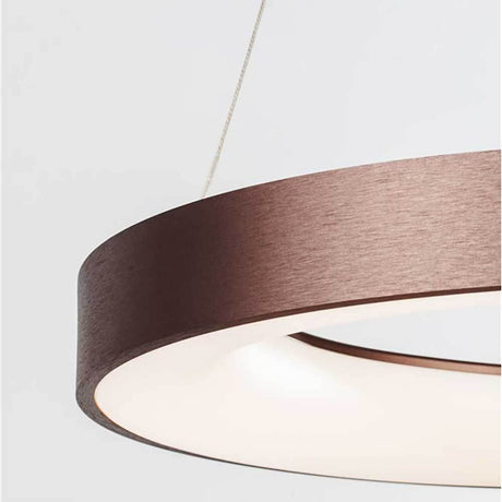 LED-Hängelampe Rando Thin Ø 38cm Coffee - Detailansicht der Pendelleuchte mit modernem Design in Kaffee-Farbe.