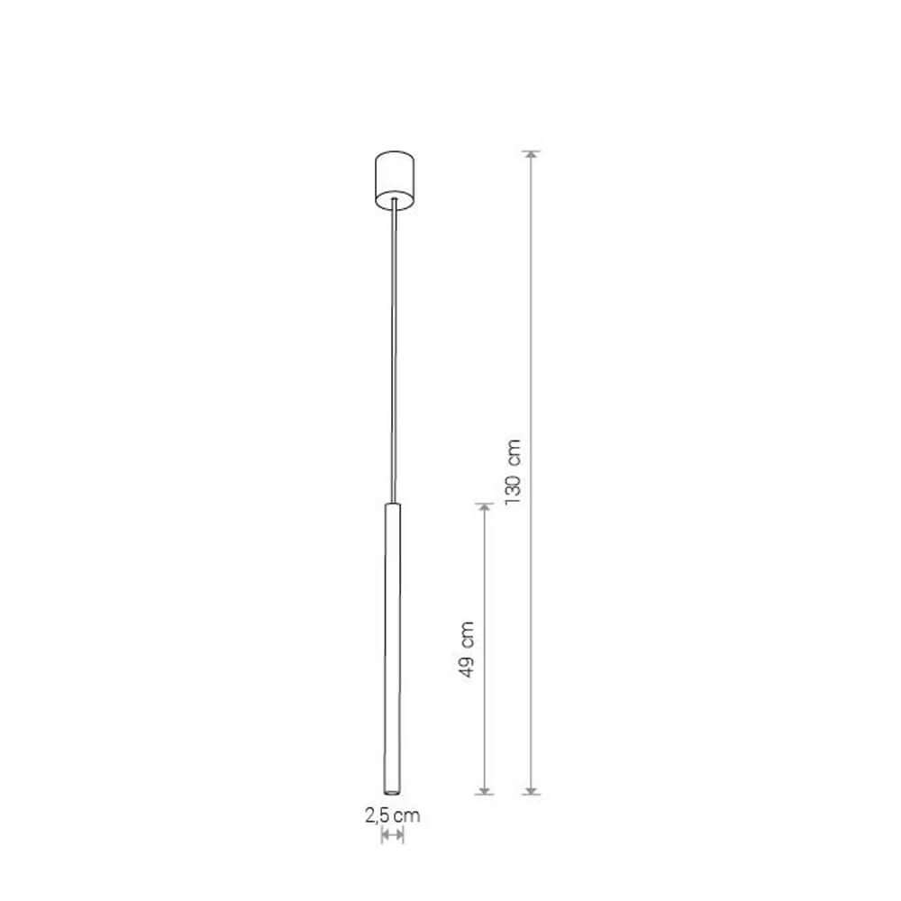 Hängeleuchte Laser Ø 2,5cm Weiß