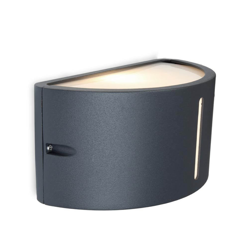 Halbrunde Außenwandlampe Bonn IP54 Anthrazit in elegantem Design für moderne Außenumgebungen.