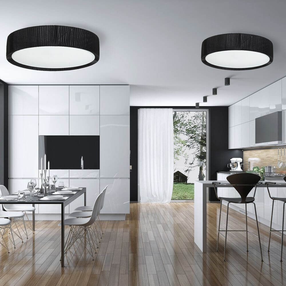 Handro LED Deckenleuchte Ø 100cm Schwarz