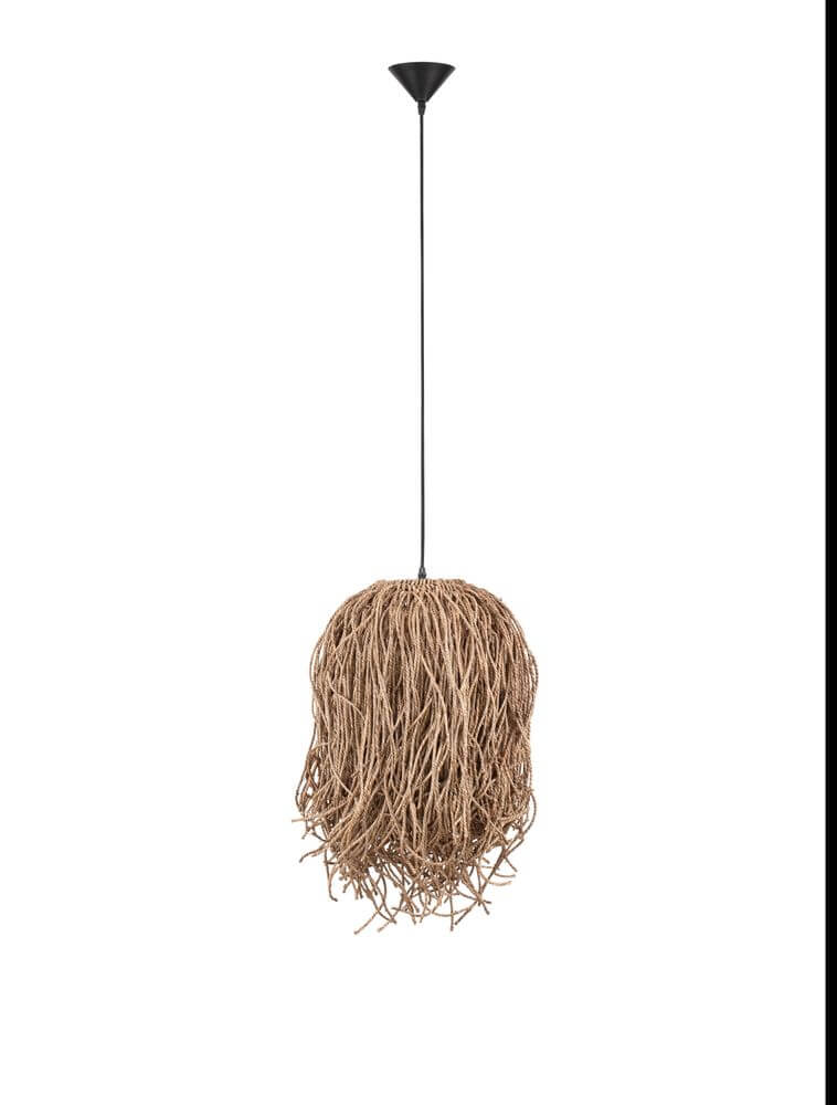 Hay Pendelleuchte E27 Ø 32cm Braun, aus Seegras in natürlichem Braun, hängend, dekorativ und gemütlich.