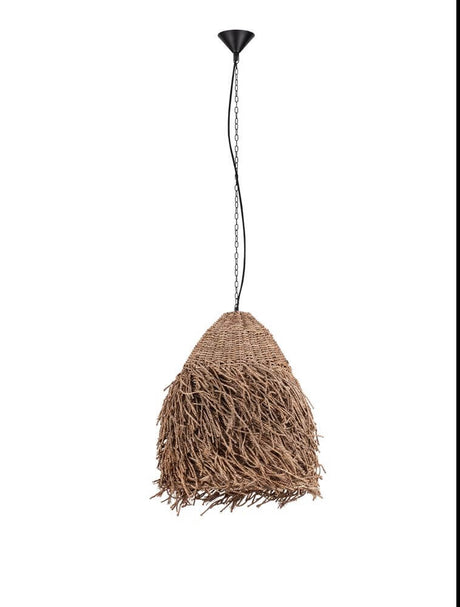 Hay pendellampe E27 Ø 61cm Brun med naturligt boho design, perfekt til spisebordet.