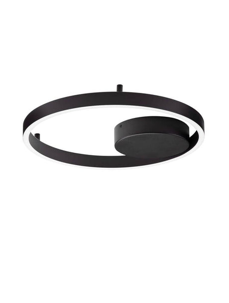 Hedra Deckenleuchte 2-flammig Ø 40cm 3000K schwarze LED Deckenleuchte aus Aluminium