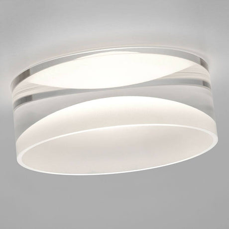 LED Decken-Einbauleuchte Ska Glas teilsatiniert - elegante Deckenbeleuchtung mit dimmbarer Funktion.