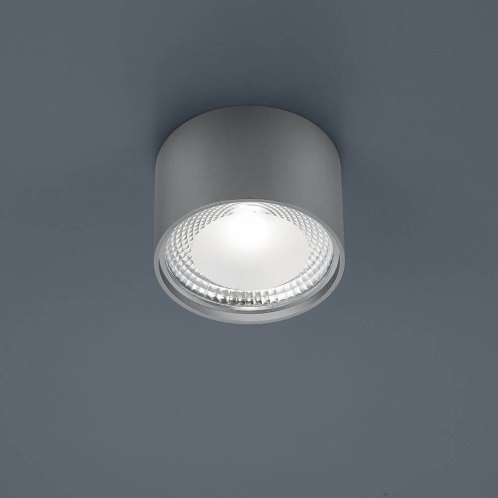 LED Deckenlampe Kari in Nickel-Matt, dimmbar, ideal für Wohn- und Arbeitsräume.