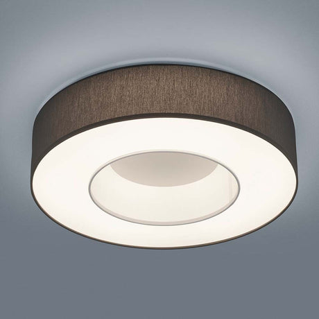 LED Deckenleuchte Lomo Weiß, Schirm Chintz Anthrazit, stilvolle Deckenbeleuchtung für moderne Räume.