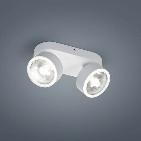 LED Deckenleuchte Pax Weiß mit zwei individuellen Spotlights für moderne Beleuchtung.