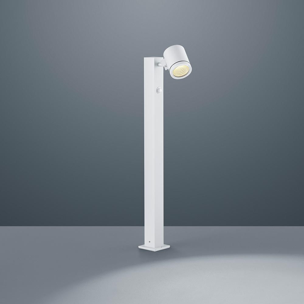LED Gartenleuchte Part IP44 830lm Mattweiß, moderne Wegeleuchte aus Aluminium mit warmweißem Licht.