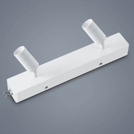 LED Projecteur 2 lumières alimentation en bout Vigo Blanc sur fond gris