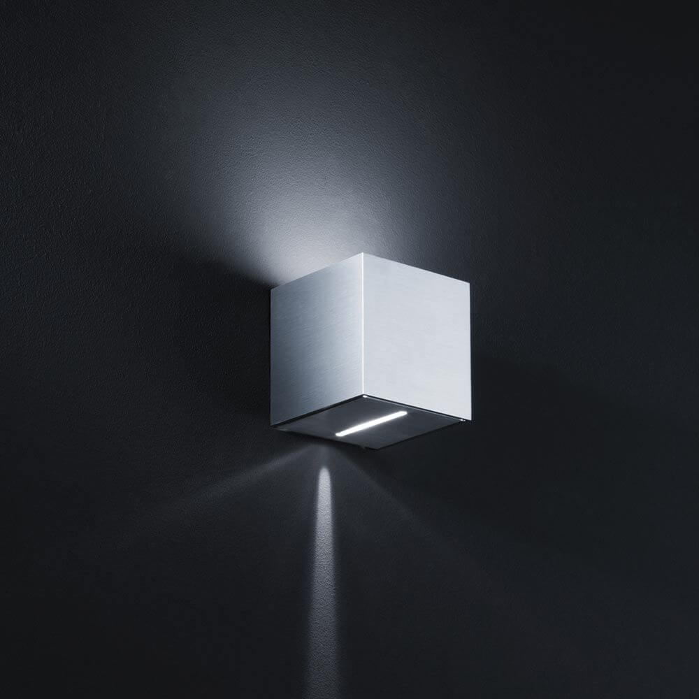 Metallscheibe mit Schlitz (Zubehör) Siri Alu-Matt für Außenwandleuchte in modernem Design.