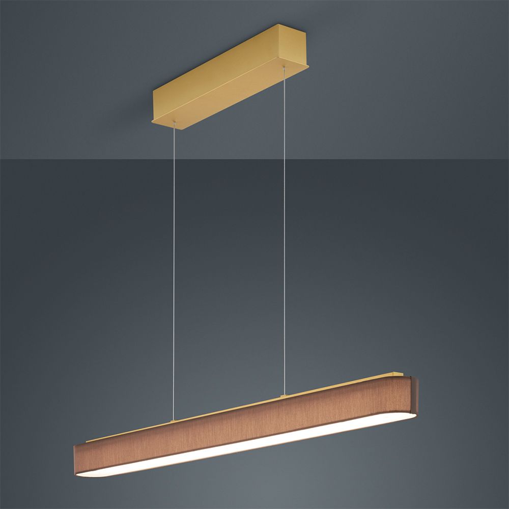 LED Pendelleuchte Boki Messing, Mocca