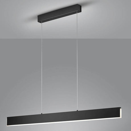 LED Suspension Nex noire, suspension réglable en hauteur pour bureau et salle à manger.