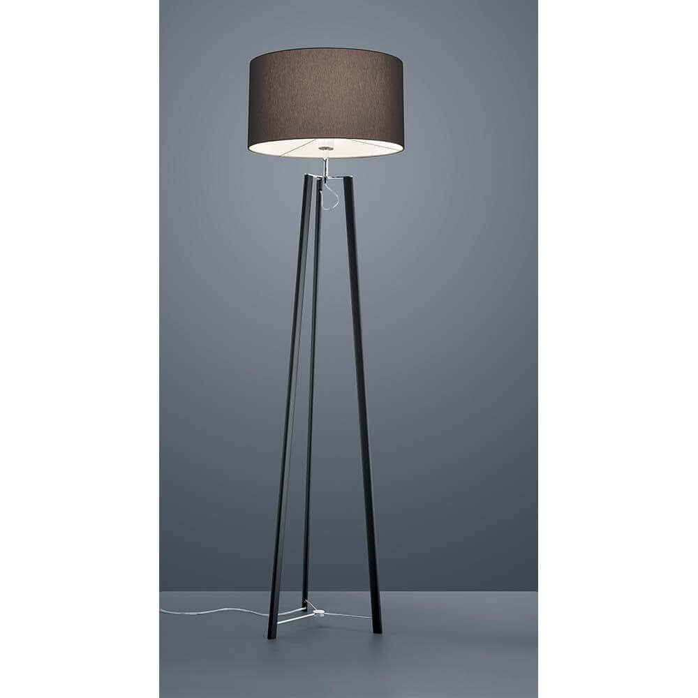 Stehleuchte Certo 168cm Schirm Chintz Anthrazit mit elegantem Design und stilvollem Lampenschirm.