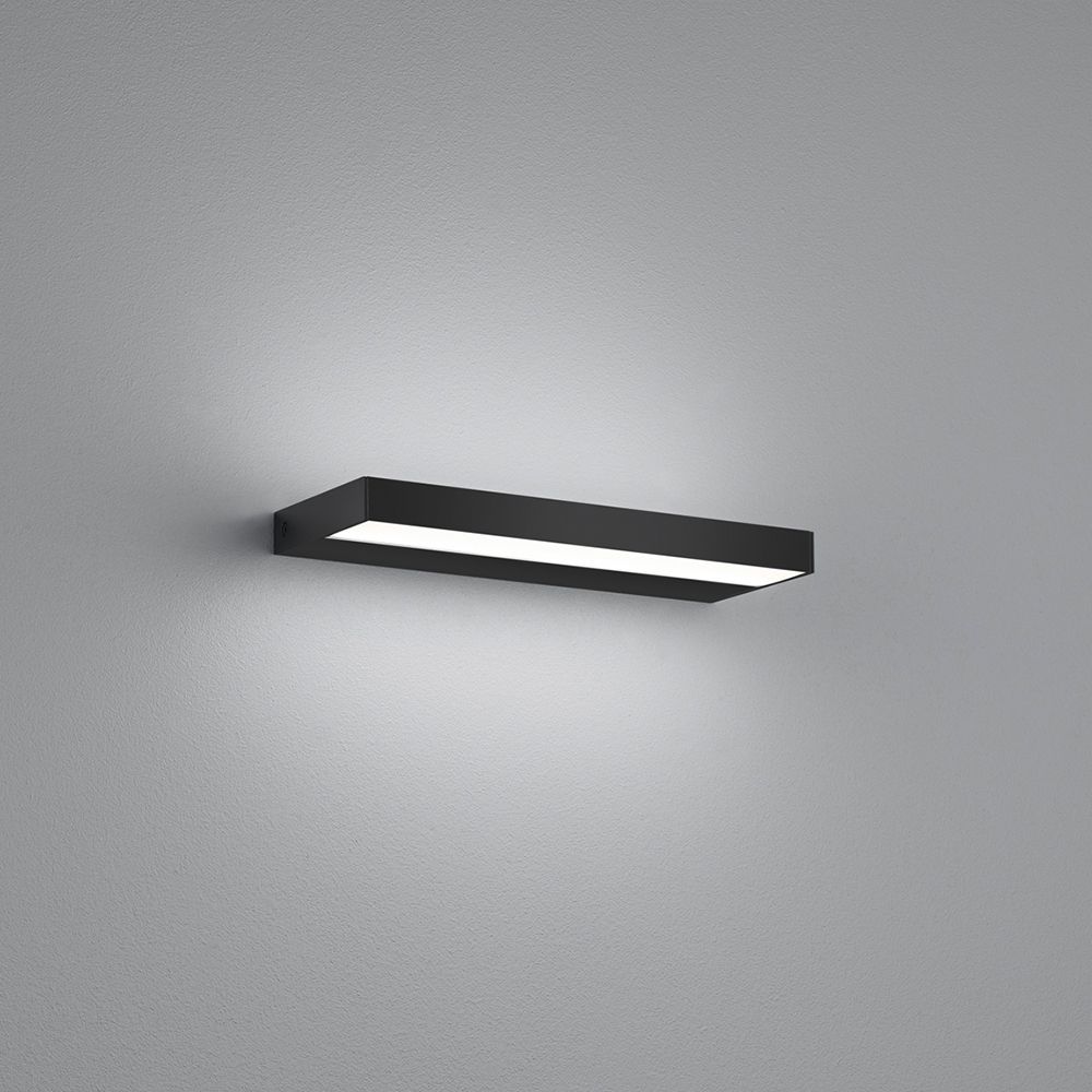 LED Aussen-Wandleuchte Slate IP44 Schwarz - elegante Wandbeleuchtung für stilvolle Räume.