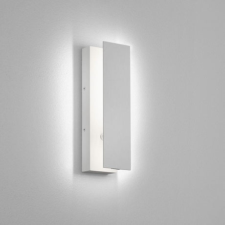 LED Væglampe Dex hvid, poleret aluminium monteret på væg, dæmpbar og med et drejeligt design.
