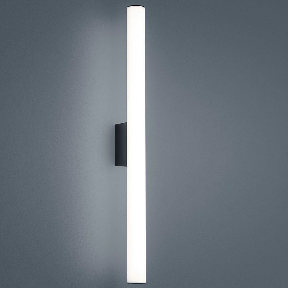Wandleuchte Loom IP44 in Schwarz, ideale Badezimmerbeleuchtung mit LED 20 Watt 2900 Kelvin.
