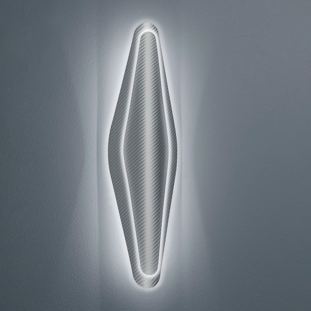 LED Wandleuchte Ply Carbon Silberfarben