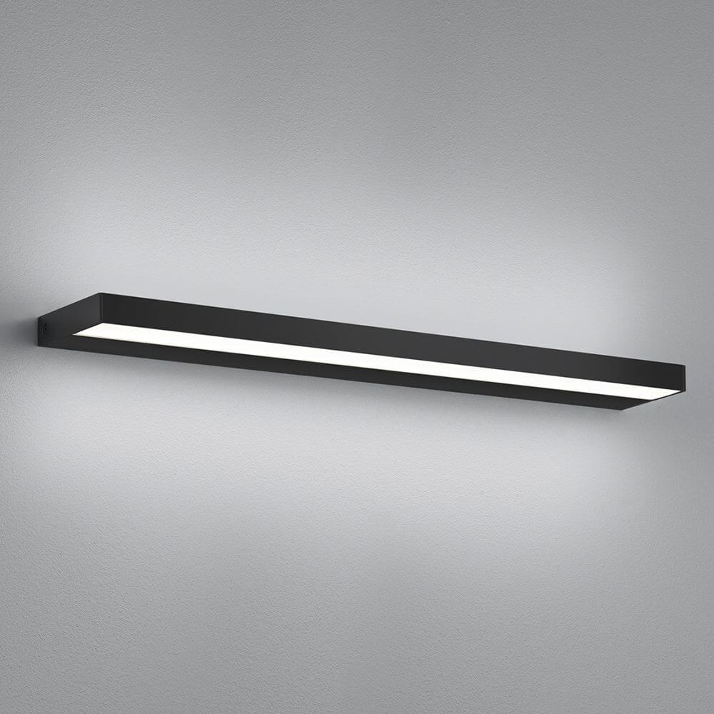 LED Wandleuchte Slate IP44 Schwarz mit modernem Design für angenehme Beleuchtung in jedem Raum.