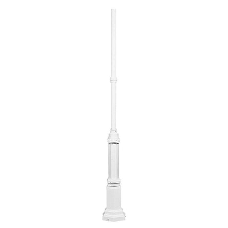 Hercules pole for luminaires White - elegant, white light pole for outdoor applications.