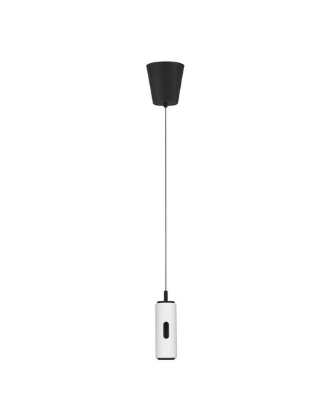 Holm LED Pendelleuchte Ø 13cm 3000K, weiße Designer-Pendelleuchte aus Stahl und Aluminium im modernen Stil