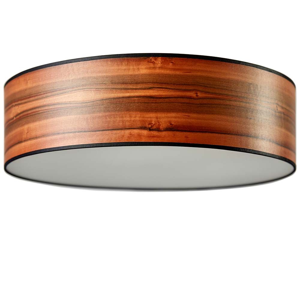 Holz-Deckenleuchte Discus mit Diffuser Tineo, stilvolle Deckenleuchte aus Holz für warmes Licht.