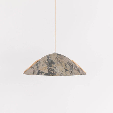 Holz Hängelampe mit Schirm Ø 62cm Konisch in natürlichem Design mit einzigartiger Musterung.