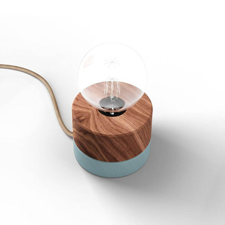 Holz Tischlampe Ø 11cm in 3 Holzarten