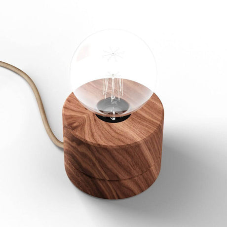 Holz Tischlampe Ø 11cm in 3 Holzarten