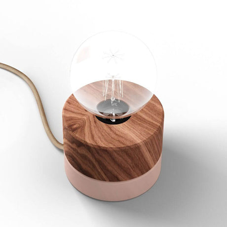 Holz Tischlampe Ø 11cm in 3 Holzarten