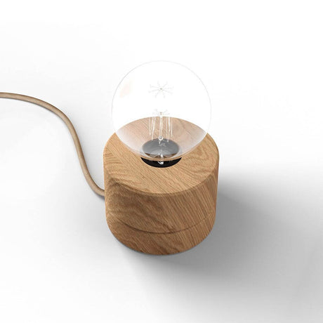 Holz Tischlampe Ø 11cm in 3 Holzarten