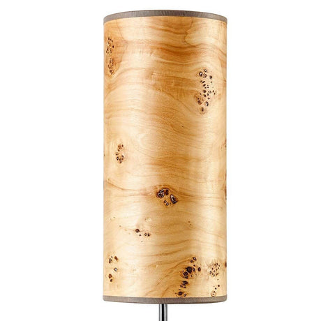 Holz-Tischleuchte Arboreus 50cm Pappel Maser mit einzigartigem, gemasertem Schirm aus Echtholz.