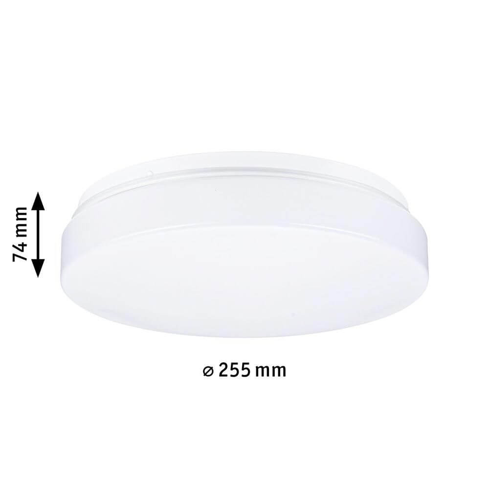 HomeSpa Deckenleuchte Axin Dimmbar Weiß mit Durchmesser 255mm und Höhe 74mm.