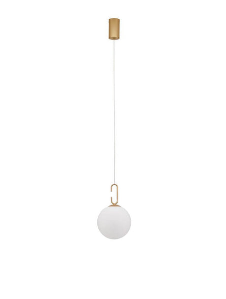 Hook LED Pendant Lamp Ø 18 cm 3000k guld borstad, vit