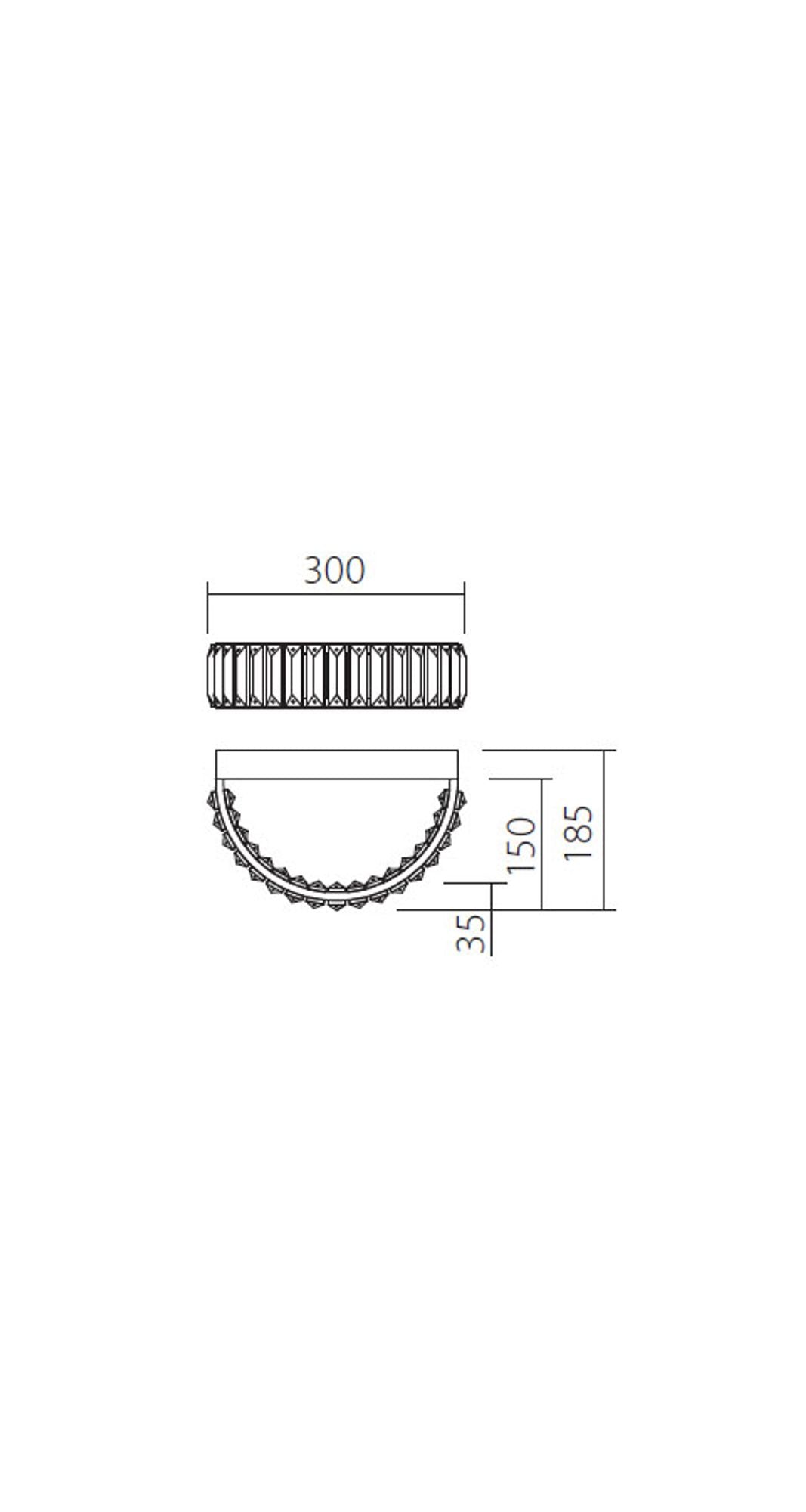 LED-Wandleuchte Akala Goldfarben Dimmbar