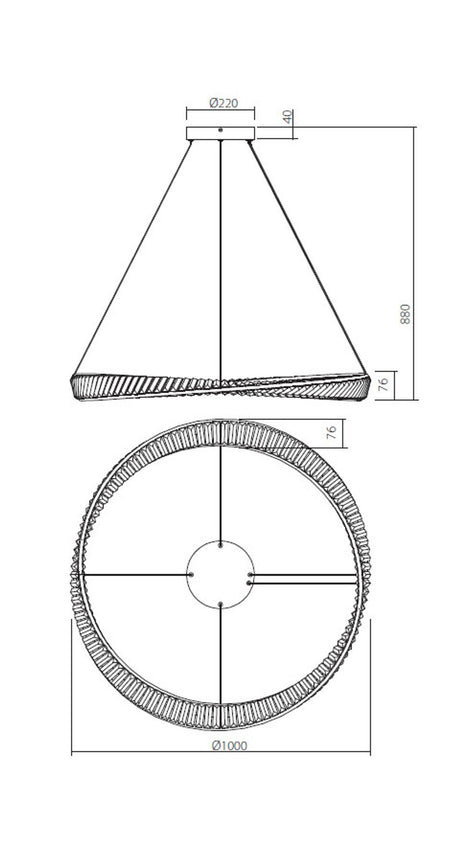 LED-Lampa wisząca Oblige, ściemnialna