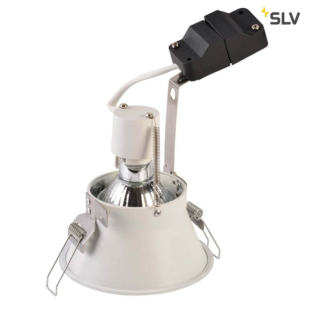 IP HORN 1xGU10 Weiß - Hochvolt Einbauleuchte in Weiß mit Blendenreduzierung und modernem Design.
