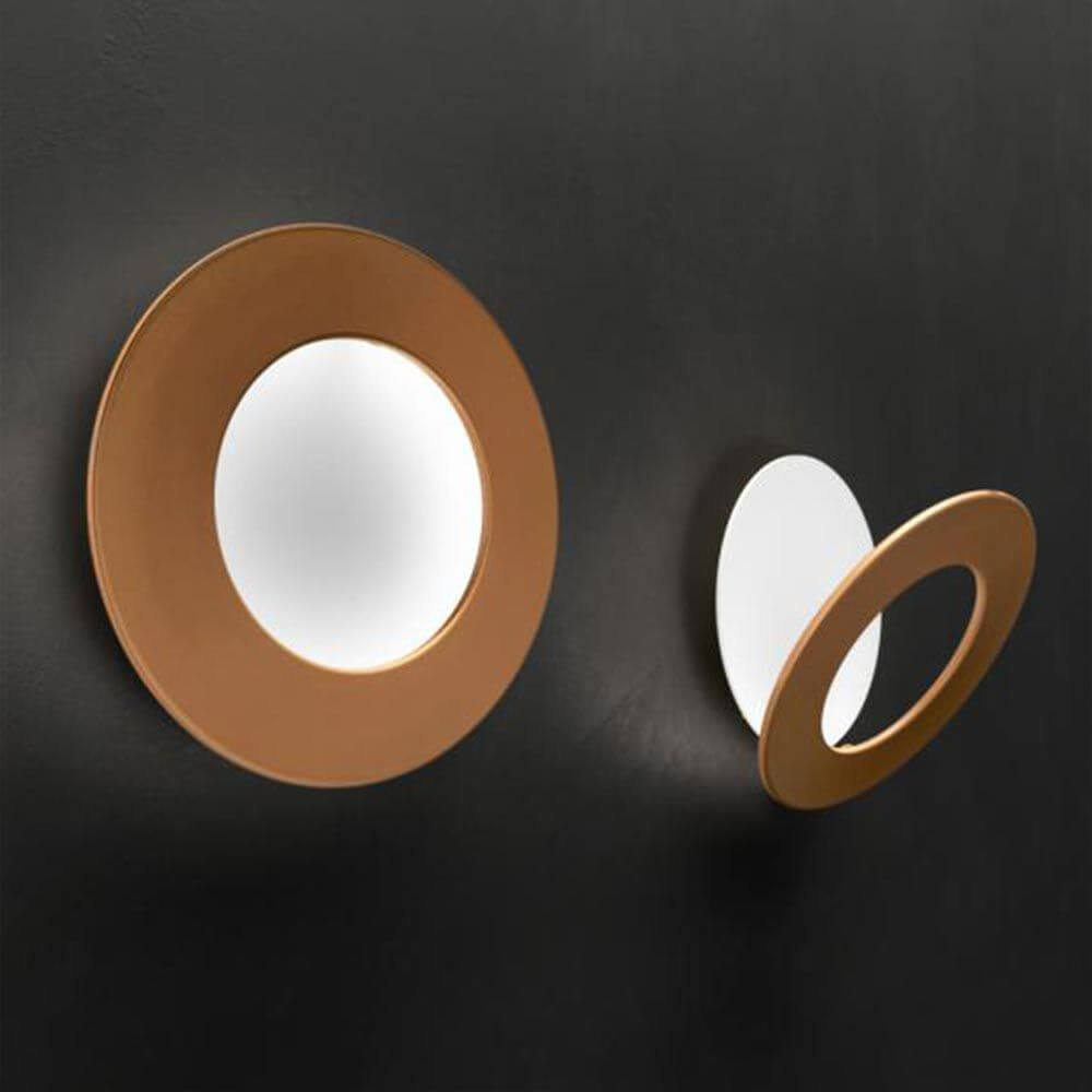 Icone LED Wandleuchte Vera Ø 31cm Weiß, Kupfer bronziert