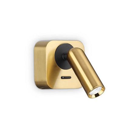 Bean Square LED Wandstrahler in gold, ideal für moderne Wohnräume und als stilvolle Beleuchtung.